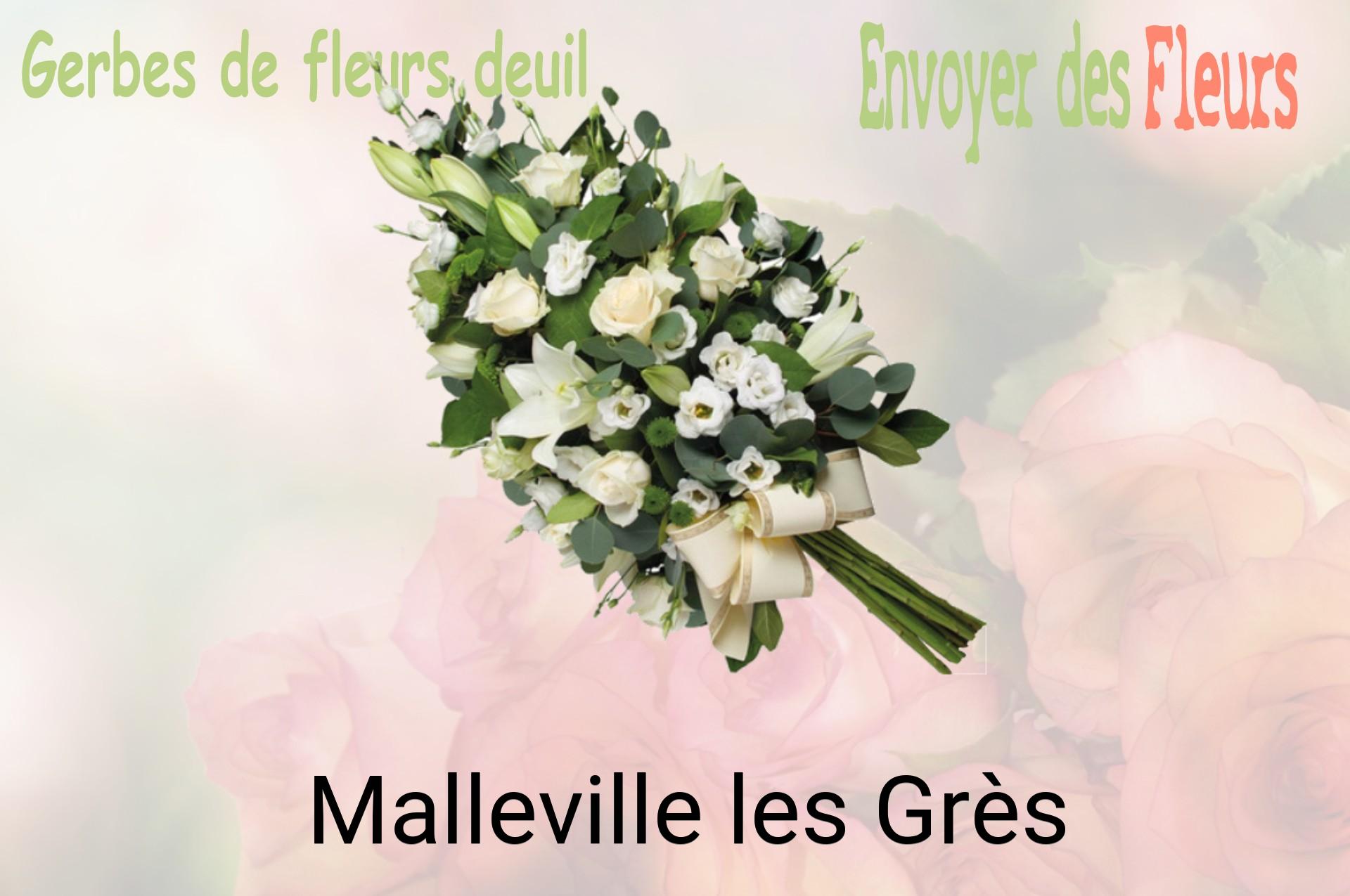Gerbe de fleurs de deuil livrée à Malleville-les-Grès